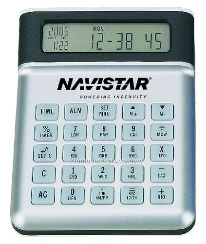 USB 4 PORT HUB CALCULATOR/ CLOCK W/EXTENSION CORD