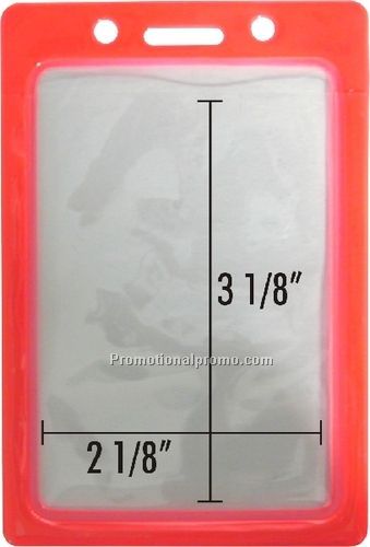 Vinyl ID badge holder pouch 