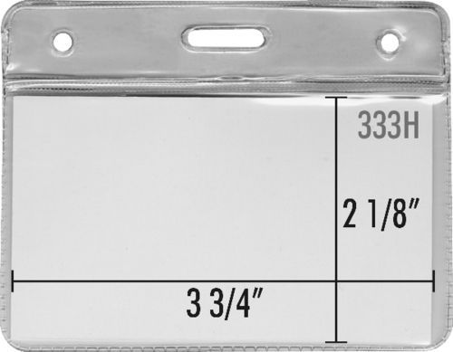 Vinyl convention ID badge holder pouch #333H