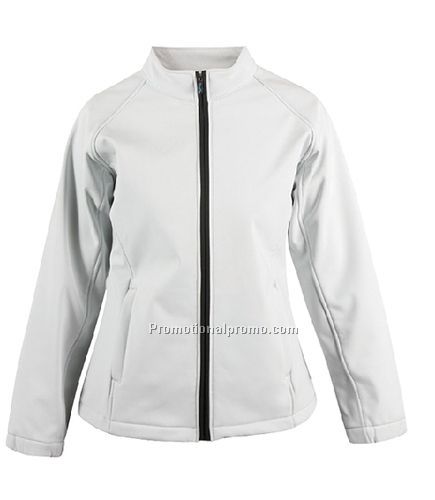 WOMEN'S SOFT SHELL JACKET - Silver/Black