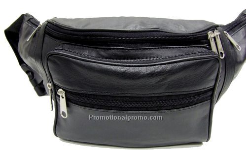 Waist Wallet / Over Size / 7 Zippers / Napa / Black