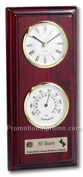 Wall Clock & Thermometer 5.25"x 11.25"