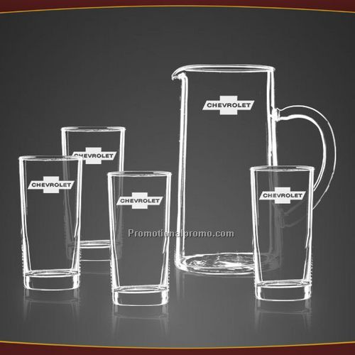 Water Pitcher & 4 Hiball