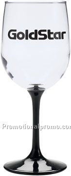 glassware - 8.5 oz black stem wine