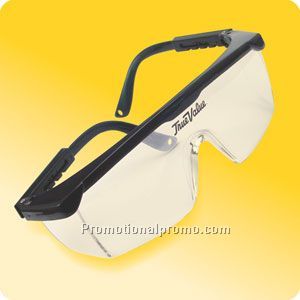 safety glasses - clr lens w/blk rim