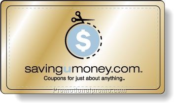 .020 Gold Gloss Magnetic Business Cards / round corners