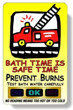 .020 White Gloss Vinyl Plastic Bath Thermometers