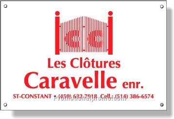 .02037920White Aluminum Metal Fence Plates / rectangle with square corners