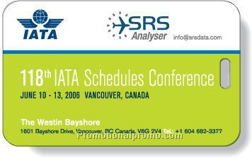 .025 White Polystyrene-alloy Luggage Tags / with loops supplied in bulk