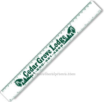 .040 White Matte Styrene Plastic 12" Rulers / with round corners
