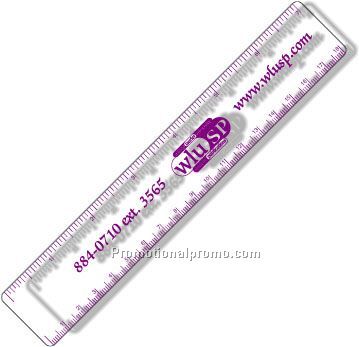 .050 Clear Plastic 7" Ruler / with round corners
