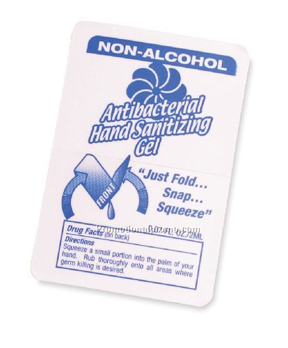 0.07oz Non-Alcohol Antibacterial Custom Gel Snap Packette39228/B>