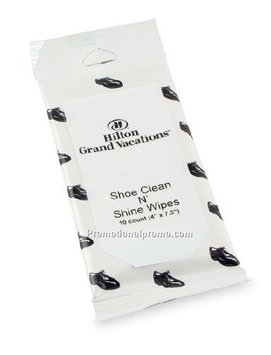 10 ct Shoe Clean 'N Shine Wipes