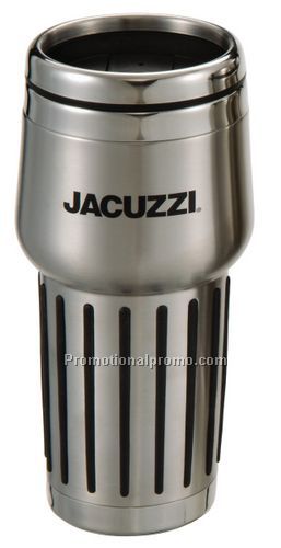 15 oz Quest Stainless Steel Rubber Grip Tumbler
