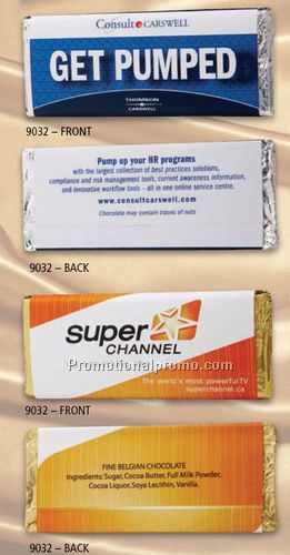 45g / 1.6 oz. Custom Wrapped Chocolate Bar