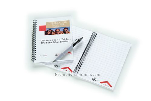 5 X 7 - 50 SHEET JAY JOURNALS WITH CLEAR TRANSLUCENT PLASTIC COVER