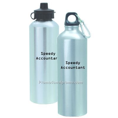 750ml Aluminum Sports Bottle-Silver