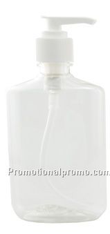 8oz Clear Contempo Oval Pump Bottle