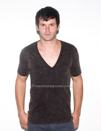 Acid Wash Jersey V-Neck S/S Summer T