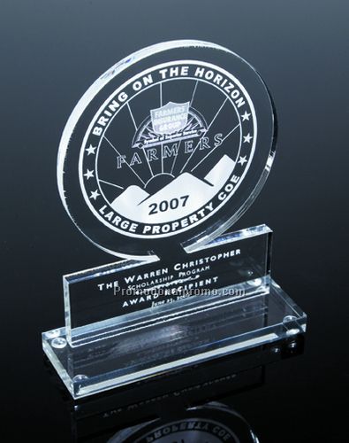 Circle Award with Laser Imprint