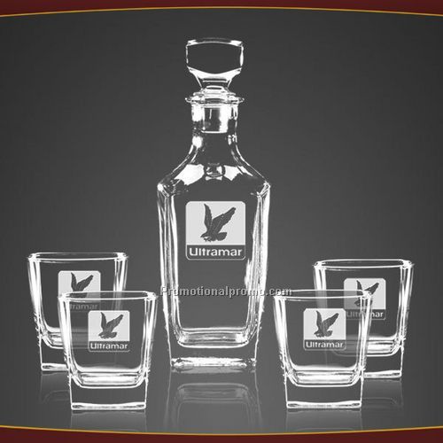 Decanter & 4 On-The-Rocks