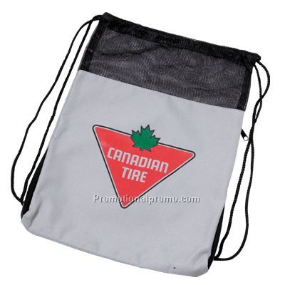 Drawstring Tote Pack -Blue/Yellow/Printed