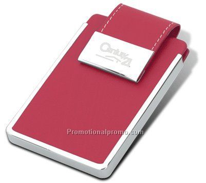 Executive RED Leather name card holder