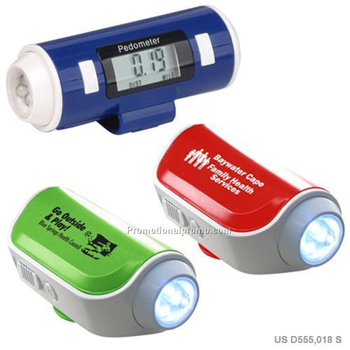 FLASHLIGHT AND SIREN PEDOMETER