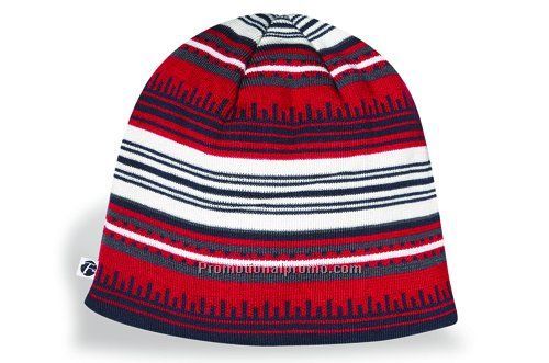 Fine Knit Jacquard City Beanie with Interior Microfleece Lining