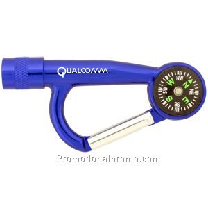 Flashlight Carabiner w/ Compass