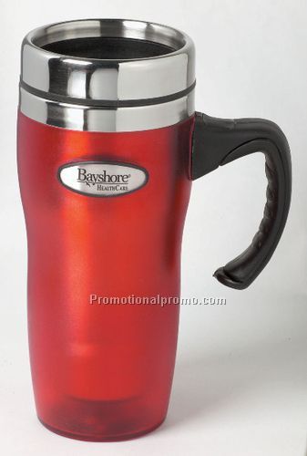 Frosted Stainless Steel Mug 16oz - Red