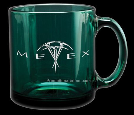 Glass Coffe Mug - 13 oz. Juniper Green