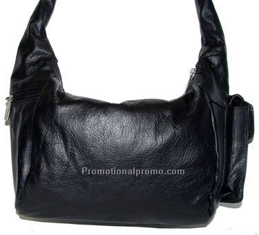 HOBO / 2 Top & Side Zippers / Stonewash Cowhide