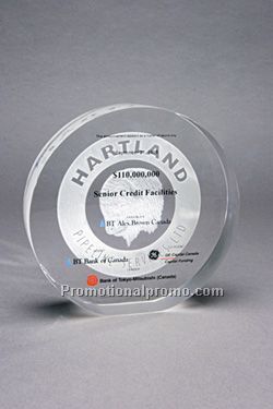 Hand-Carved Circle Award - 6 dia. x 1 1/4