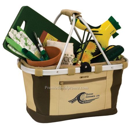 INSULATED BASKET WITH COVER - Light Brown/Dark Bro