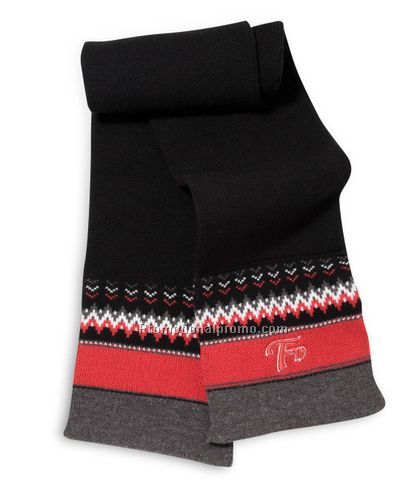 Jacquard Scarf with Microfleece Lining