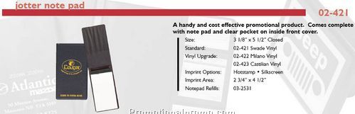 Jotter Note Pad - Swade Vinyl