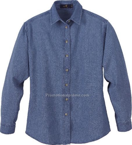 LADIES37408DENIM LONG SLEEVE SHIRT