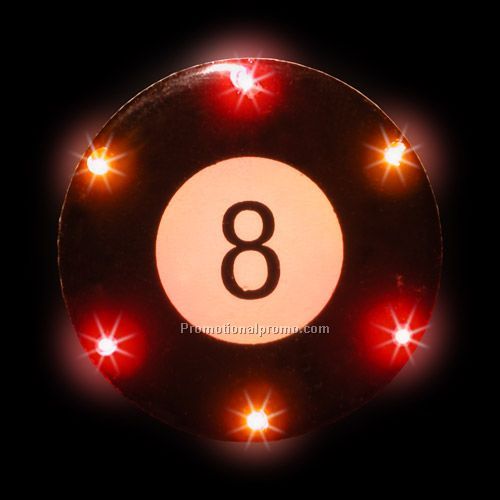 LED Light-Up Magnet - 8 Ball