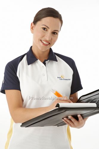 Ladies Coolbest Raglan Golf Shirt with Side Panels