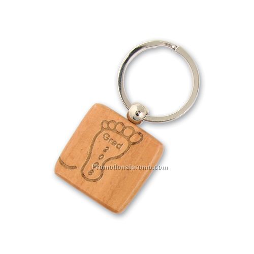 Lasered Engraved Wood Key Fobs