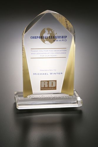 Lucite Embedment Beveled Award on Base