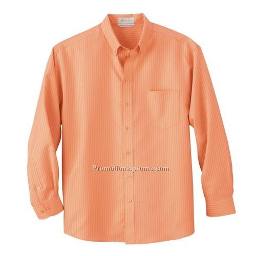 MEN'S WRINKLE-RESISTANT YARN-DYED STRIPE LONG SLEEVE SHIRT