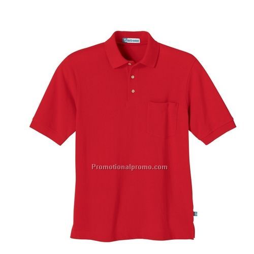 MEN37459 ONE-POCKET SHORT SLEEVE PIQUE POLO WITH TEFLON44604/B>