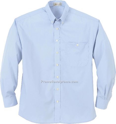 MEN37459 WRINKLE RESISTANT POPLIN BUTTON-DOWN LONG SLEEVE SHIRT