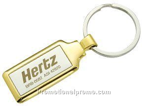 Metal satin-mirror key tag