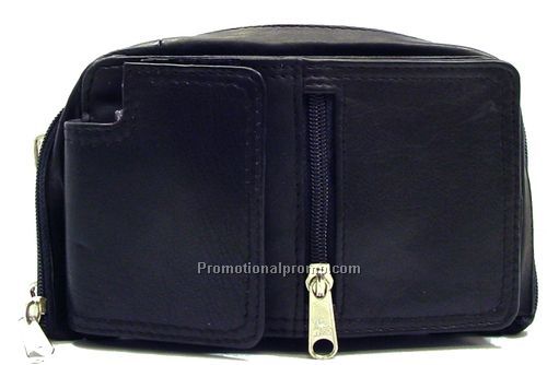 Mini Organizer / Front Zipper / Long Strap / Lambskin Napa / Black