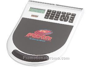 Mousepad organizer with calculator