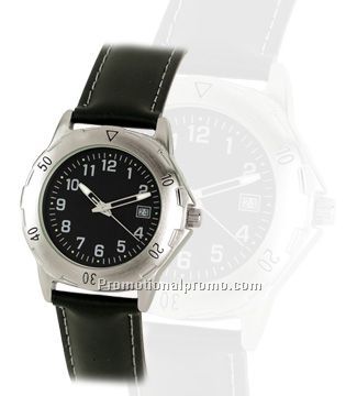 Muscular - Ladies sporty watch, leather strap