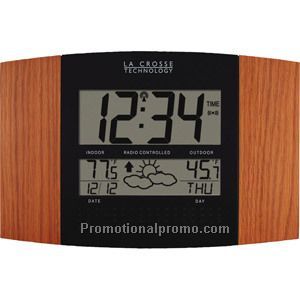 Oak Atomic Digital Wall Clock